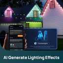Linkind Outdoor Eave Lights for Easter Lights,100ft with 72 Triple-LED,AI Lighting, RGBTW Smart Outdoor Lights LED Strip Lights, IP67 Waterproof, Works with Alexa,Google Assistant