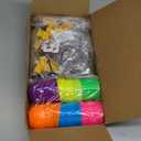 12 Pack 3" Large Filled Easter Eggs with Stem Toy Cars Kids Easter Basket Essential Plastic Surprise Egg Building Blocks 6 in 1 Transform Construction Vehicle Basket Stuffers Boy Egg Hunt Party Favor