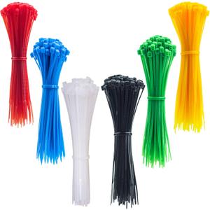 4 Inch Thin Zip Ties (Tying Length 2.8"), 120pcs Clear Nylon Cable Ties, 6 Multi-colors