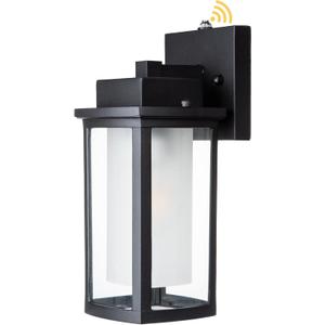 JYZ Dusk to Dawn Outdoor Wall Sconce Lighting, Exterior Outdoor Wall Mount Lantern, Waterproof Anti-Rust Porch Light Fixture, Modern Contemporary Outside Lamp for House Front Door Garage Patio Deck (03-Large)