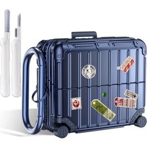 KOREDA Compatible with Samsung Galaxy Buds 3 Pro Case & Galaxy Buds 3 FE & Galaxy Buds 3 Case Cover, Cute Funny Suitcase Design Protective Hard Case with Cleaner Kit & Keychain (Midnight Blue)