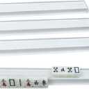4 Pack Mahjong Racks, Mahjong Tile Holder Without Pusher, American Mah Jong Tile Rack, White