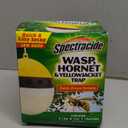Spectracide Wasp, Hornet & Yellowjacket Trap, Hanging Wasp & Hornet Trap with a Quick-Drown Formula That Submerges & Kills Insects, 1 Count