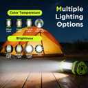 STEELITE Camping Emergency Light 2700 Lumens 12000mAh with Adjustable Tripod Stand, IP65 Waterproof Cordless Work Light, Magnetic Base, Telescopic, for Camping Outdoor Work Garage, Green