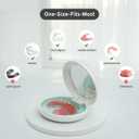 Retainer Holder with Mirror & Lanyard, Compact Night Guard Case with Vent Holes, Partial Denture Container for Purse, Portable Aligner Box Compatible with Invisalign (Purple)