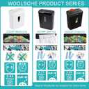 Woolsche Paper Shredder, P-5 Security Level, 5-Sheet Micro Cut with 3.43-Gallon Basket, Durable & Fast with Jam Proof System, Paper Shredder for Home Office (ETL)