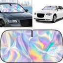 for 2011-2026 Chrysler 300 300C Windshield Sun Shade - Foldable Windshield Cover Sun Shade for 300 300C Accessories Protect Car from Sun Rays Overlapping UV Reflective Window Sunshade