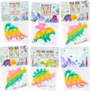 Funeta 30 Pack Valentines for kids Class - Dinosaur Valentines Pop It Toys - Valentines Day Cards for kids School Classroom Exchange -Teacher Valentines Day Gifts for Kids Party Favors