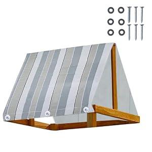 LIFTATAPA Playground Replacement Canopy, 43" x 90" Outdoor Swingset Shade Kids Playground Roof Canopy Waterproof Cover Replacement Tarp Sunshade (Stripe)