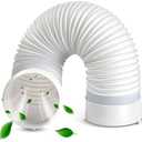 TL1854 5" Diameter Portable Air Conditioner Exhaust Hose Kit Compatible with Delonghi PACA140E PACC100EL PACC100 PACA110 PACCT90, 44" length Exhaust Outlet Hose Tube Include TL2667 Hose Connection