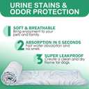 Qeils Reusable Puppy Pads - 2 Pack, 18x24 inches, Heavy Absorbent, Leakproof Dog Training Pads