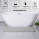 Luxury Quick Dry Non-Slip Bathroom Rugs24'' x 47'' Light Grey Highly Absorbent Washable and Ultra Soft, Extra Thick Fluffy Bath Mats for Shower/Kitchen/Bathtub Floor