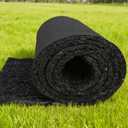 uyoyous Black Rubber Mulch Mat Roll, 8ft x 2ft Recycled Mulch Walkway Pathway, Permanent Garden Barrier Edging Border Mat, for Landscaping Outdoor