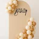 Love is Brewing Sign for Backdrop, Wooden Black Wedding Sign for Bridal Shower Engagement Photography Background Fall in Love Bride to Be Party Decal Photo Props