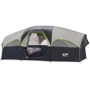 CAMPROS CP 8 Person Camping Tent, Room Divider, Rainfly, Weather Resistant