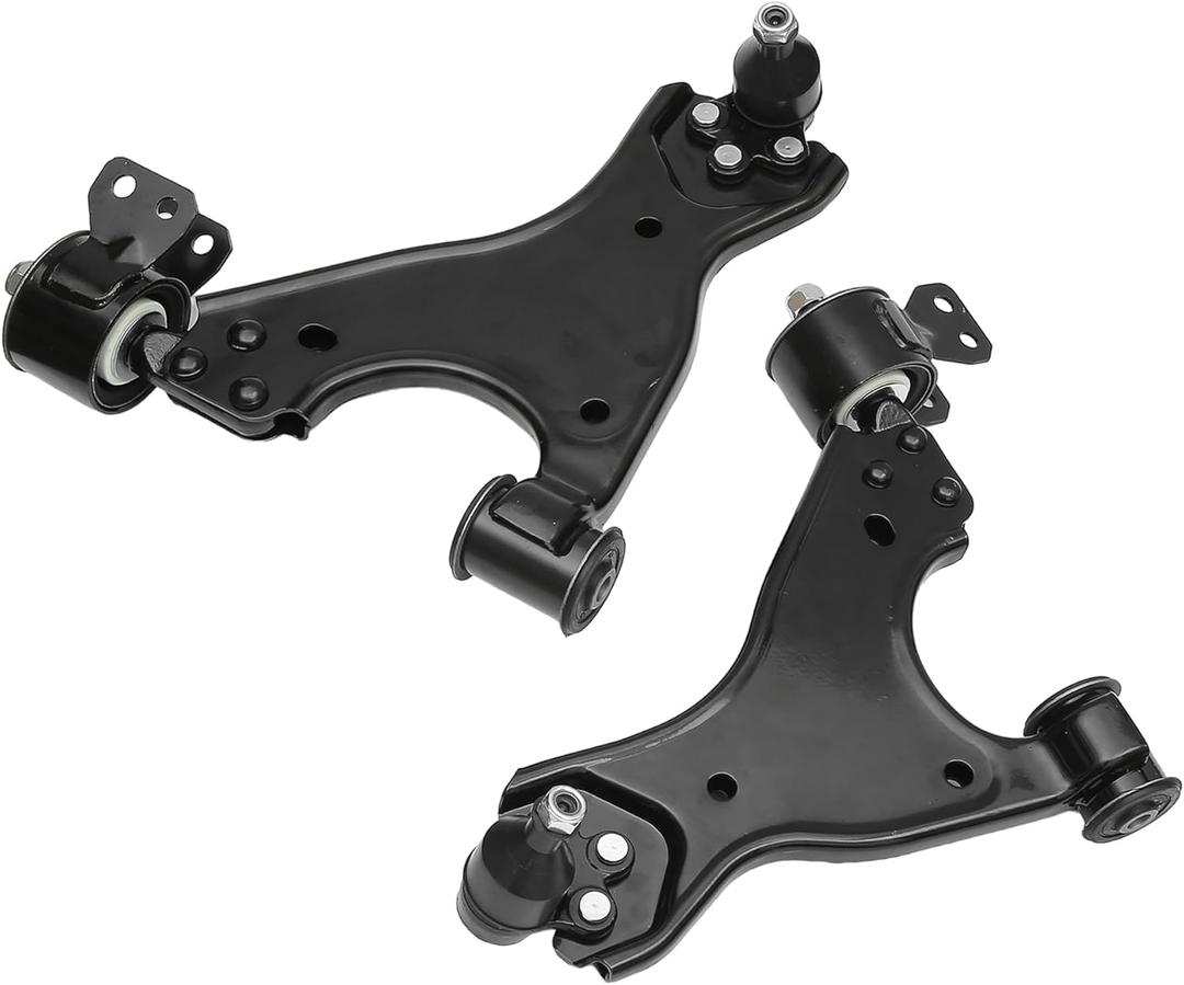 ACROPIX Front Lower Control Arms with Ball Joint Assembly Fit for Buick Enclave for Chevy Traverse for GMC Acadia Left Right Passenger Driver Side K80669 K80670 - Pack of 2 Black