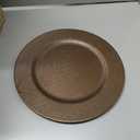 Mifoci 50 Pcs Faux Wooden Charger Plates 13 Inch Round Rustic Plastic Plates Antique Design Bulk Decorative Chargers for Dinner Tray for Wedding Dinner Table Farmhouse Party Event (Brown)