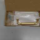 2 Pack 4 inch(102mm) Center to Center Brushed Gold Cabinet Pulls Solid Cabinet Hardware Heavy-Duty Drawer Handles Kitchen Cabinet Pulls Drawer Kitchen Cabinet Hardware