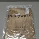 Prettywear Women's 2024 Long Sleeve Half Zip Pullover Sweaters V Neck Lapel Collared Dressy Casual Knit Fall Tops(Khaki, M)