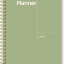 Undated Weekly Planner, 8.5" x 11", Dashboard Layout with Yearly Review, Monthly Calendars, & Weekly To Do List, Spiral Bound Organizer for Work, Study & Life (Green)