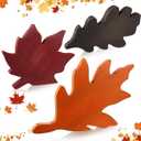 Qunclay 3 Pcs Fall Thanksgiving Decor Maple Leaves Wood Sign Autumn Leaves Wooden Table Centerpieces Fall Tiered Tray Decor Decorations for Thanksgiving Home Table Desk