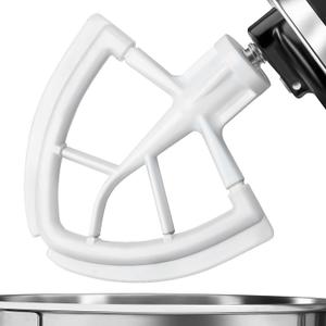 Flex Edge Beater for KitchenAid,Mixer Attachement Compatible With KitchenAid,Mixer Accessory,Fits Tilt-Head Stand Mixer Bowls For 4.5-5 Quart Bowls,Beater With Silicone Edges,White