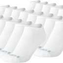 AND1 Men's Athletic Socks - Cushion Comfort No Show Socks (24 Pack) (White)