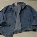 Omoone Women's Oversized Mid Long Denim Jacket Jean Biker Coat (X-Large)