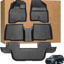 Floor Mats for Ford Explorer 2015-2019 (for Bench 7 Seats & Bucket 6 Seats), TPE Waterproof Non-Slip All Weather Protection Custom
