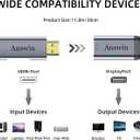 HDMI to DisplayPort Adapter, 4K@60Hz HDMI Source to DisplayPort Monitor Uni-Directional Compatible with PC Graphics Card Laptop Xbox One/360/NS/PS5/Mac Mini Supporting 2K@144Hz 1080P@165Hz