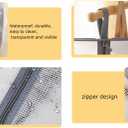 2 Set Boot Storage,Portable Short Boots and Tall Boots Storage or Protector Bag,Shoe Dust Bags,Shoe Sleeves for Travel,Clear Boots Cover,Shoes Packing Organizers for Adult Sneakers (Black Edge-Tall)