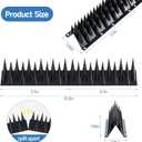 Bird Spikes Deterrent 24 Pack - New 20.6ft Pigeon Squirrels Raccoon Bird deterrents for Outside Patio, Small Birds Spikes for Outside to Keep Birds Away for Fence Balcony Roofs (Black)