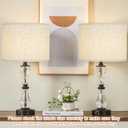 Beige Lamp shades Set of 2, Large Linen Drum Lampshades, 13" Top x 13" Bottom x 10" High Lamp Shade, Replacement Lampshades for Table and Floor Lamps, Pendant Light, Handcrafted, Easy Assembly
