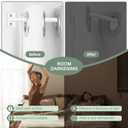 Hei!Dear 2 Pack Blackout Curtain Rod for Windows 48 to 84 inch (4-7Ft), Wrap Around Room Darkening Curtain Rods, 5/8" Samll Adjustable Modern Decorative Window rod,White