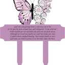 Maitys Memorial Stakes Grave Decorations for Mother's Day Cemetery Grave Plaque Stake Marker Metal Memorial Plaques Sympathy Waterproof Garden Cemetery Decoration Yard Outdoor(Butterfly)