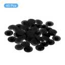 uxcell 40PCS Screw Cap Covers, 17mm Waterproof Plastic Screw Decorative Caps for Phillips Cam Lock Nuts Self-Tapping Screws, Black