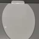 KOHLER K-26801-0 Impro ReadyLatch Quiet Close Elongated Toilet Seat, White Toilet Seat, Grip-Tight Bumpers, New Home Essentials, Slam Prevention