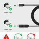 USB C to USB C Cable 60W PD Fast Charging, 4.9ft Nylon Braided Type-C Charger with Built-in IR Remote Voice Control Air Conditioner, Compatible with iPhone 17/16/15, MacBook, iPad, Galaxy S24/S23