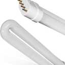 24W Bug Zapper Replacement Light Bulb for Select Stinger Models, 4-Pin Base Tube, Electric Fly Exterminator (2-Pack, White)