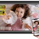 64GB 15.6" Frameo Digital Picture Frame WiFi, Large Electronic Photo Frames 1920 x 1080 IPS FHD Touch Screen, Send Photos from Your Phone from Anywhere, Best Gifts for Parents and Grandparents