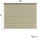 Dulepax RV Blinds,RV Pleated Shades,RV Blinds Pleated Shades, 32" W x 24" L Cappuccino RV Window Shades,Camper Blinds,RV Window Blinds for RV Camper Travel Trailers Motorhome's Window