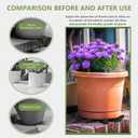 24PCS Flower Pot Risers ToesInvisible Plant Pot Feet for Outdoor PlantersIndoor Secure Compressive Environmental Triangular Lifters Supports (Large Black)