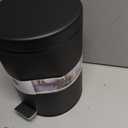 5L Rectangular Pedal Trash Can, Matte Black, for Bathroom, Kitchen or Living Room