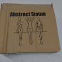 Quoowiit Thinker Statue - Office & Home Decor, Silver Art Sculpture - 3 Piece Set