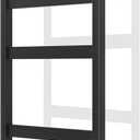 Bamboo Wall Blanket Ladder, 4-Tier Towel Racks, Blanket Holder with Anti-Slip Construction Home Decor, Decorative Blanket, Quilt, Towel, Scarf Ladder Shelves for Bathroom, Living Room, Bedroom (Black)