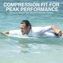 Kanu Surf Mens Mercury UPF 50+ Short Sleeve Sun Protective Rashguard Swim Shirt (Medium, Hyper White)