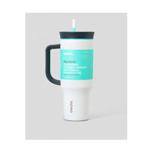 Owala 40oz Stainless Steel Insulated Tumbler In Grey/white