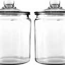 Anchor Hocking Heritage Hill 1/2 Gallon Glass Jar with Lid, Set of 2