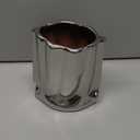 Ceramic Flower Vase, Crinkle Paper Shape, Silver Metal, Decorative Home Accent (Small)