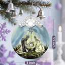 Stained Glass Nativity Ornament, Religious Christmas Ornaments, Christmas Decorations for Tree, Holiday Ornament, Christian Gifts, Religious Gifts, Gift Ideas & Xmas Gift